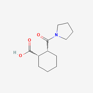 molecular formula C12H19NO3 B7883147 (1S,2R)-2-(pyrrolidine-1-carbonyl)cyclohexane-1-carboxylic acid 