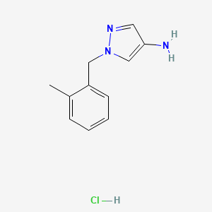 1-[(2-Methylphenyl)methyl]pyrazol-4-amine;hydrochloride
