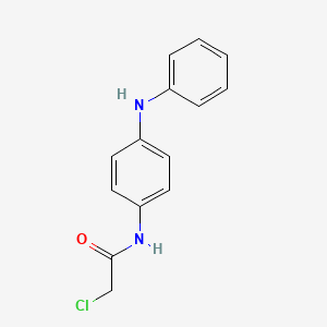 molecular formula C14H13ClN2O B7883217 N-(4-anilinophenyl)-2-chloroacetamide 
