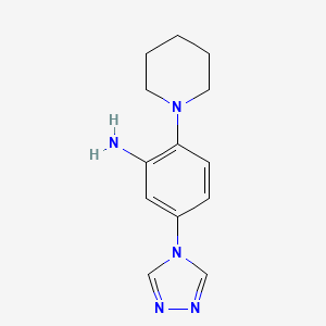 2-(piperidin-1-yl)-5-(4H-1,2,4-triazol-4-yl)aniline