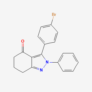 molecular formula C19H15BrN2O B7883257 3-(4-bromophenyl)-2-phenyl-6,7-dihydro-5H-indazol-4-one 