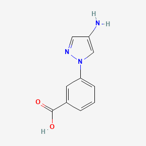 molecular formula C10H9N3O2 B7883290 3-(4-Amino-1H-pyrazol-1-yl)benzoic acid 