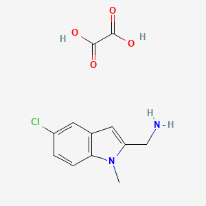 (5-Chloro-1-methylindol-2-yl)methanamine;oxalic acid