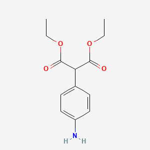 molecular formula C13H17NO4 B7883316 2-(4-Aminophenyl)malonic acid diethyl ester 