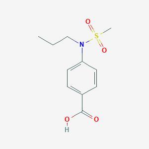 molecular formula C11H15NO4S B7883329 4-(N-propylmethanesulfonamido)benzoic acid 