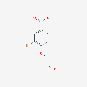 molecular formula C11H13BrO4 B7883335 Methyl 3-bromo-4-(2-methoxyethoxy)benzoate 