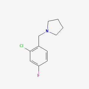 molecular formula C11H13ClFN B7883370 1-(2-Chloro-4-fluorobenzyl)pyrrolidine 