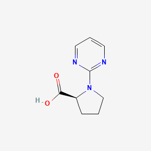 molecular formula C9H11N3O2 B7883411 (S)-1-(Pyrimidin-2-yl)pyrrolidine-2-carboxylic acid 