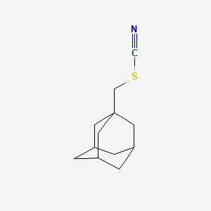 molecular formula C12H17NS B7883412 Adamantane, 1-thiocyanatomethyl- 