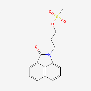 molecular formula C15H15NO4S B7883602 3-(2-oxobenzo[cd]indol-1(2H)-yl)propyl methanesulfonate 