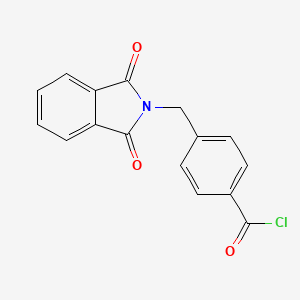 molecular formula C16H10ClNO3 B7883619 4-[(1,3-dioxo-1,3-dihydro-2H-isoindol-2-yl)methyl]benzoyl chloride 
