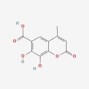 molecular formula C11H8O6 B7883646 7,8-二羟基-4-甲基-2-氧代-2H-色烯-6-羧酸 