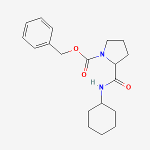 molecular formula C19H26N2O3 B7883650 Benzyl 2-(cyclohexylcarbamoyl)pyrrolidine-1-carboxylate 