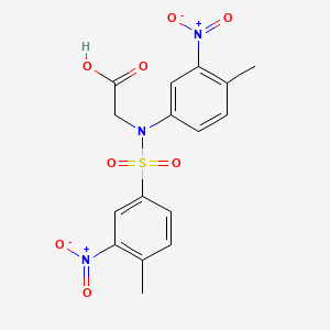 molecular formula C16H15N3O8S B7883661 {4-Methyl[(4-methyl-3-nitrophenyl)sulfonyl]-3-nitroanilino}acetic acid 