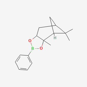 molecular formula C16H21BO2 B7883670 2,9,9-Trimethyl-4-phenyl-3,5-dioxa-4-boratricyclo[6.1.1.02,6]decane 