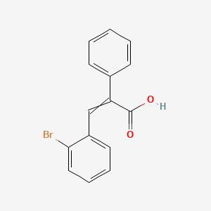 molecular formula C15H11BrO2 B7883704 3-(2-Bromophenyl)-2-phenylprop-2-enoic acid 