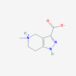 molecular formula C8H11N3O2 B7883818 5-methyl-4,5,6,7-tetrahydro-1H-pyrazolo[4,3-c]pyridin-5-ium-3-carboxylate 