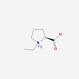 molecular formula C7H13NO2 B7883827 (2S)-1-ethylpyrrolidin-1-ium-2-carboxylate 