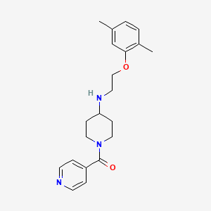 molecular formula C21H27N3O2 B7883838 (4-((2-(2,5-Dimethylphenoxy)ethyl)amino)piperidin-1-yl)(pyridin-4-yl)methanone 