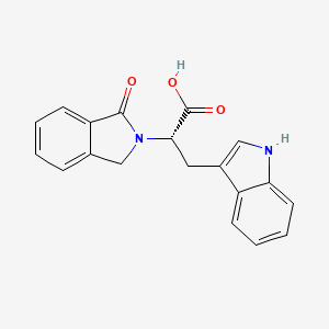 molecular formula C19H16N2O3 B7883839 (S)-3-(1H-indol-3-yl)-2-(1-oxoisoindolin-2-yl)propanoic acid 