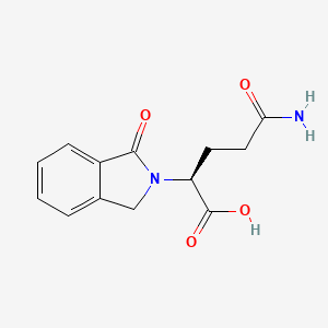 molecular formula C13H14N2O4 B7883847 (S)-5-amino-5-oxo-2-(1-oxoisoindolin-2-yl)pentanoic acid 