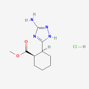 molecular formula C10H17ClN4O2 B7883853 (1R,2S)-methyl 2-(5-amino-1H-1,2,4-triazol-3-yl)cyclohexanecarboxylate hydrochloride 