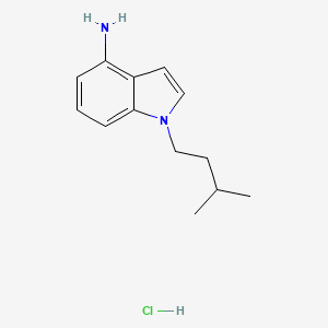 molecular formula C13H19ClN2 B7883861 1-(3-Methylbutyl)indol-4-amine;hydrochloride 