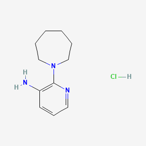 molecular formula C11H18ClN3 B7883896 2-(Azepan-1-yl)pyridin-3-amine hydrochloride 