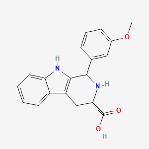 molecular formula C19H18N2O3 B7883910 (3S)-1-(3-methoxyphenyl)-2,3,4,9-tetrahydro-1H-pyrido[3,4-b]indole-3-carboxylic acid 