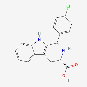 molecular formula C18H15ClN2O2 B7883921 (3S)-1-(4-chlorophenyl)-2,3,4,9-tetrahydro-1H-pyrido[3,4-b]indole-3-carboxylic acid 