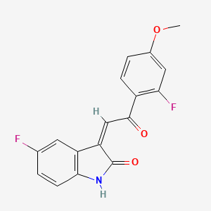 molecular formula C17H11F2NO3 B7883963 (3Z)-5-fluoro-3-[2-(2-fluoro-4-methoxyphenyl)-2-oxoethylidene]-1,3-dihydro-2H-indol-2-one 