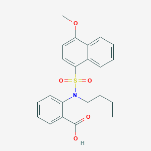 2-[Butyl-(4-methoxynaphthalen-1-yl)sulfonylamino]benzoic acid