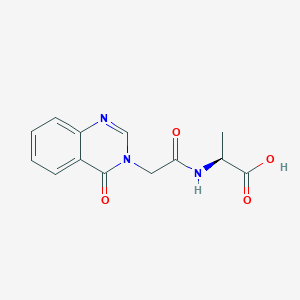 molecular formula C13H13N3O4 B7884028 (2S)-2-({2-[4-oxo-3(4H)-quinazolinyl]acetyl}amino)propanoic acid 