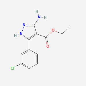 ethyl 5-amino-3-(3-chlorophenyl)-1H-pyrazole-4-carboxylate