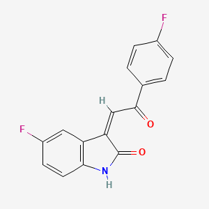 (3Z)-5-fluoro-3-[2-(4-fluorophenyl)-2-oxoethylidene]-1,3-dihydro-2H-indol-2-one