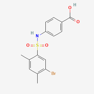 4-(5-Bromo-2,4-dimethylbenzenesulfonamido)benzoic acid