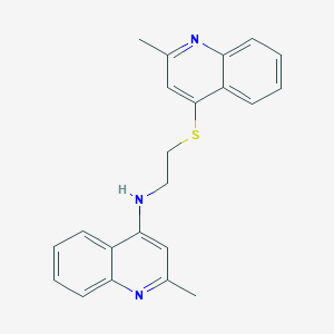 molecular formula C22H21N3S B7884106 2-methyl-N-{2-[(2-methylquinolin-4-yl)sulfanyl]ethyl}quinolin-4-amine 