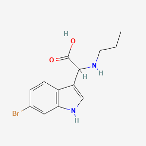 molecular formula C13H15BrN2O2 B7884117 (6-bromo-1H-indol-3-yl)(propylamino)acetic acid 