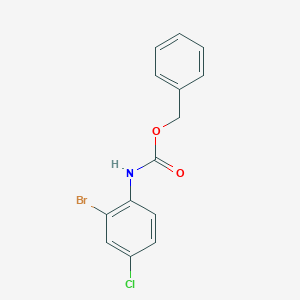 molecular formula C14H11BrClNO2 B7884297 benzyl N-(2-bromo-4-chlorophenyl)carbamate 