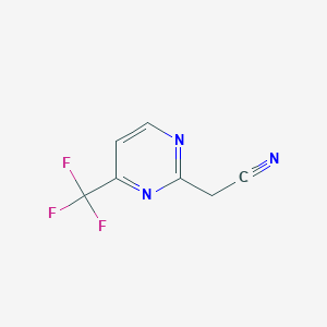 molecular formula C7H4F3N3 B7884325 2-(4-(Trifluoromethyl)pyrimidin-2-yl)acetonitrile 