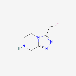 molecular formula C6H9FN4 B7884330 3-(Fluoromethyl)-5H,6H,7H,8H-[1,2,4]triazolo[4,3-a]pyrazine CAS No. 1263214-76-1