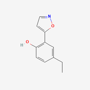 B7884340 4-Ethyl-2-(isoxazol-5-YL)phenol CAS No. 288401-58-1