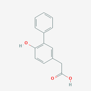 molecular formula C14H12O3 B7884399 (6-Hydroxybiphenyl-3-yl)acetic acid 