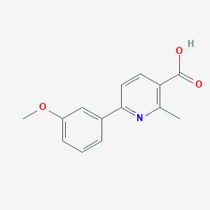 molecular formula C14H13NO3 B7884405 6-(3-Methoxyphenyl)-2-methylpyridine-3-carboxylic acid 