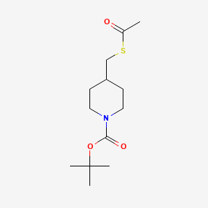 molecular formula C13H23NO3S B7884451 tert-Butyl 4-((acetylthio)methyl)piperidine-1-carboxylate 