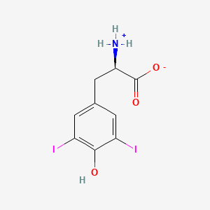 molecular formula C9H9I2NO3 B7884500 (2R)-2-azaniumyl-3-(4-hydroxy-3,5-diiodophenyl)propanoate 