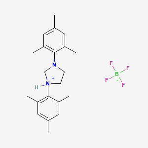 molecular formula C21H29BF4N2 B7884556 1,3-Bis(2,4,6-trimethylphenyl)-imidazolidinium-tetrafluoroborate 