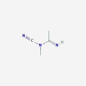 molecular formula C4H7N3 B7884628 N-cyano-N-methylethanimidamide 