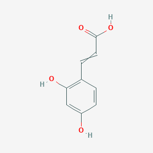 molecular formula C9H8O4 B7884654 3-(2,4-dihydroxyphenyl)prop-2-enoic Acid 
