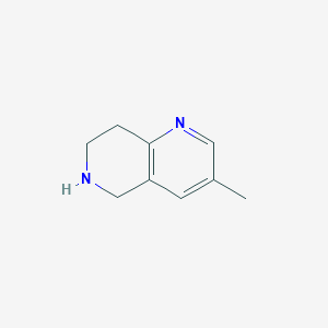 molecular formula C9H12N2 B7884658 3-Methyl-5,6,7,8-tetrahydro-1,6-naphthyridine 